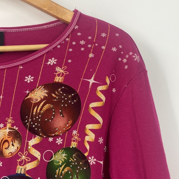 New directions red top holiday ornament detail cotton embellished extra large - Picture 10 of 14